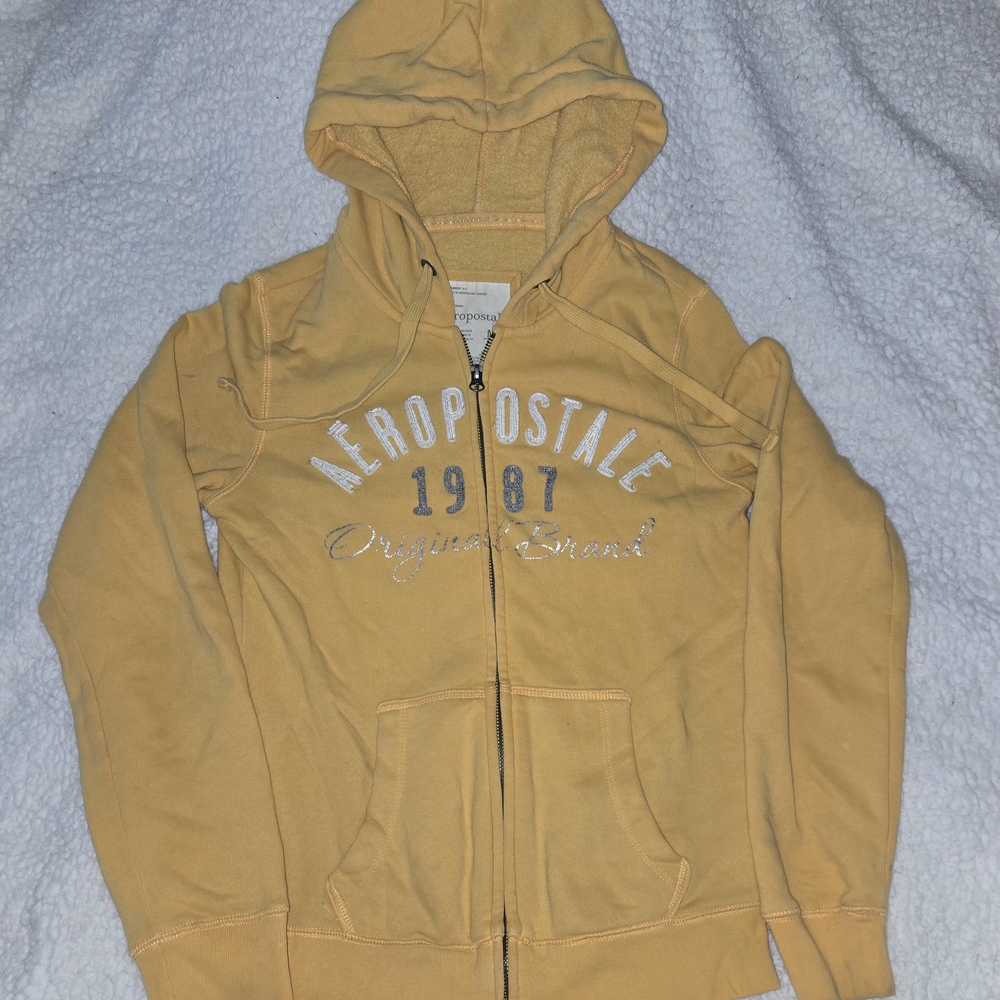 Women's Aeropostale Mustard Yellow Zip-Up Hoodie